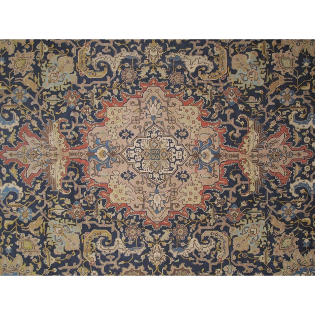 Vintage Tabriz - 9'7" X 13'3" For Sale - Image 4 of 5