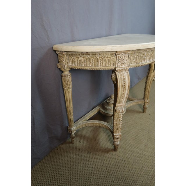 Gray Console Table in Painted Wood, 1960s For Sale - Image 8 of 13