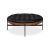 Mid-Century Modern Modern Black Leather Cocktail Ottoman For Sale - Image 3 of 15