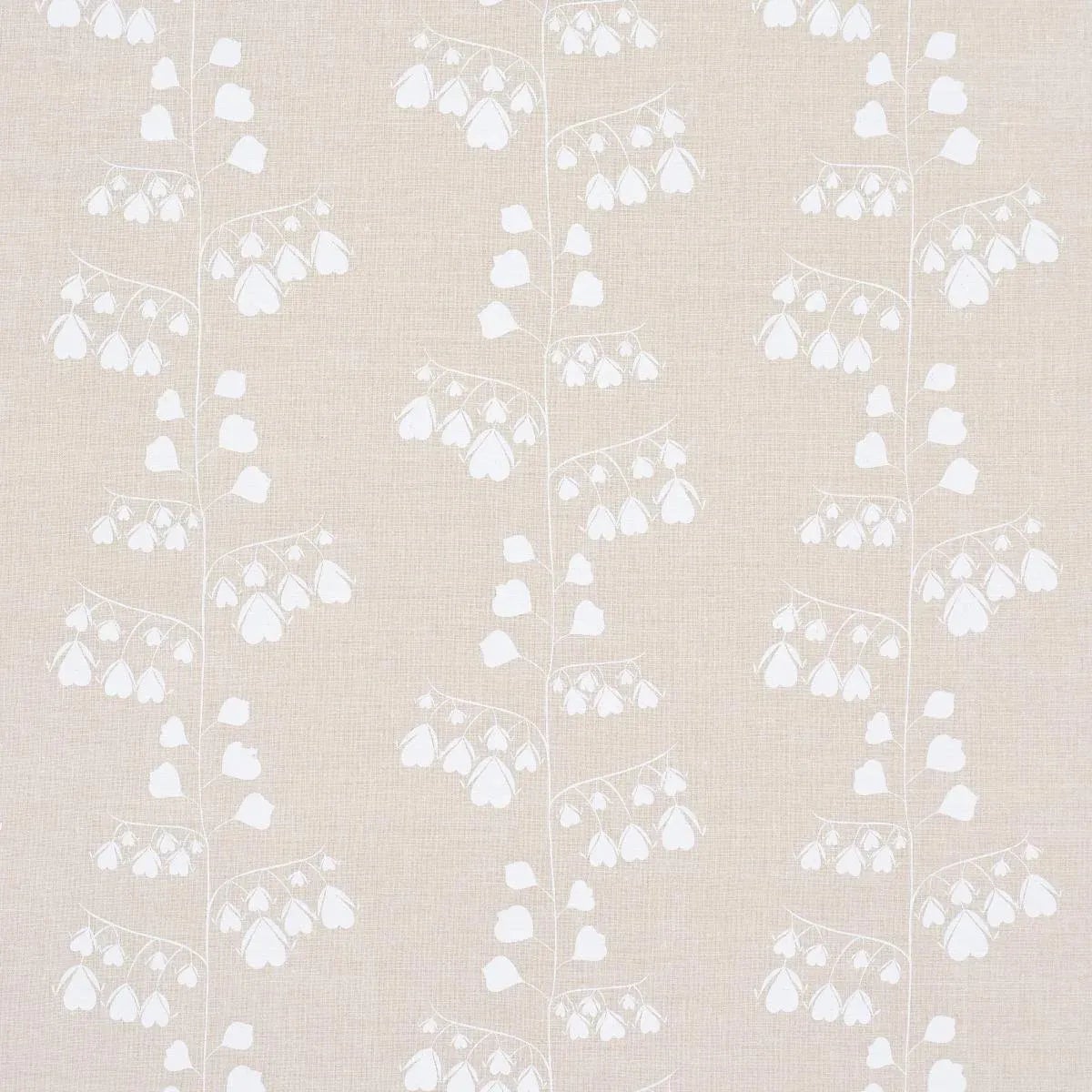 Schumacher x Peg Norriss Bleeding Hearts Fabric In Neutral | Chairish