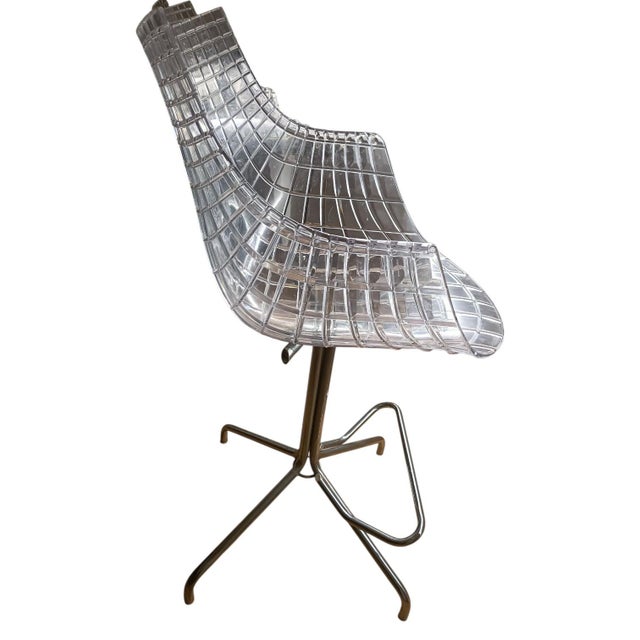 1970s Stunning Meridiana Swivel Chair, Designed by the Acclaimed Christophe Pillet for the Prestigious Italian Brand Driade For Sale - Image 4 of 12