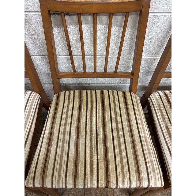 Wood Vintage Kroehler MFG MCM Mid Century Modern Dining Side Chairs - Set of 5 For Sale - Image 7 of 13