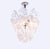 Elegant venetian murano glass petals chandelier with white and transparent glass petals individually suspended on a chrome...