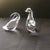 1980s Mid-Century Modern Steuben Solid Crystal Waterfowl Figurines - Pair For Sale - Image 5 of 8