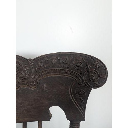 American Armchair with Spindles and Cane Seat For Sale - Image 9 of 12
