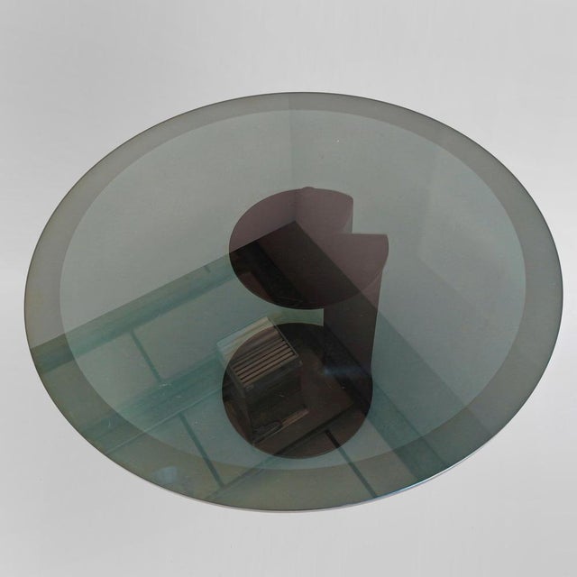 1970s Round Table in Smoked Glass by Afra and Tobia Scarpa for Poggi, 1970s For Sale - Image 5 of 18