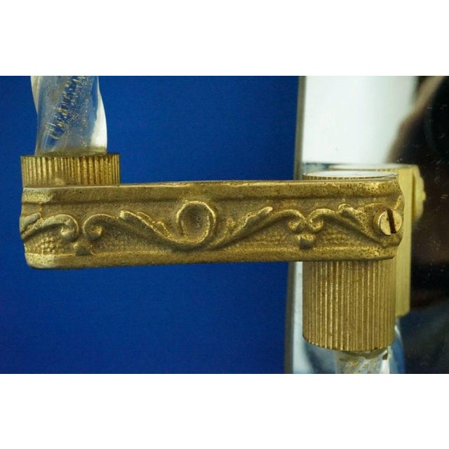 Large 20th Century Mirrored Tray in Murano Glass and Gilded Brass attributed to the Barovier & Toso Glassworks, Italy, 1940s For Sale - Image 8 of 18