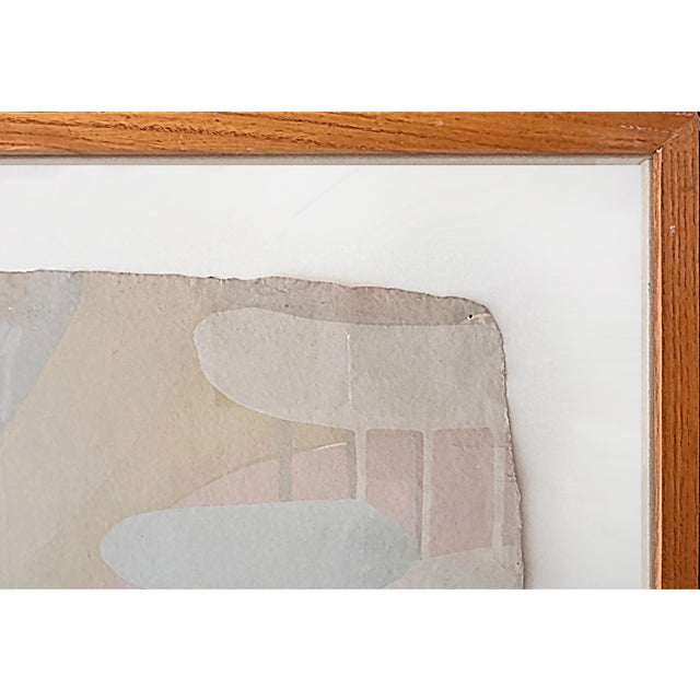 Late 20th Century Carol Cohen Hamoy Abstract Gouache Painting, Handmade Paper #2 For Sale - Image 4 of 11