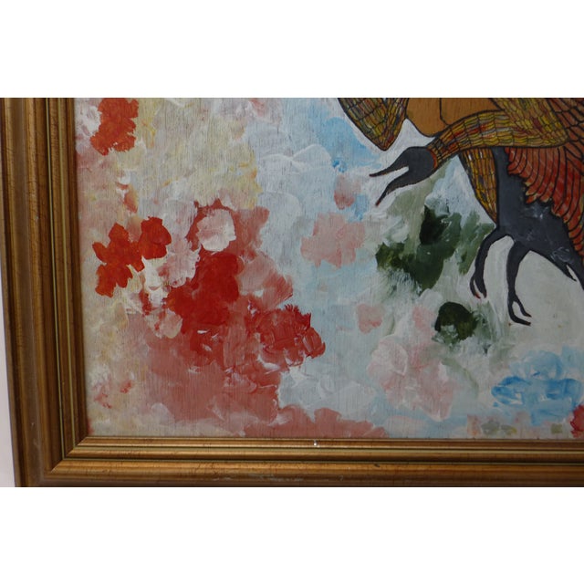 MidCentury Modern Judaica Folk Art Painting Chairish