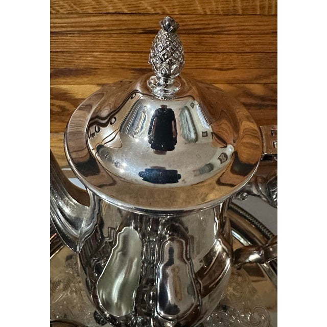 Metal 1950s International Silver Company Silver Plated 4 Piece Coffee Set For Sale - Image 7 of 10