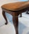 Wood Vintage French Bench With Leather Cushion For Sale - Image 7 of 12