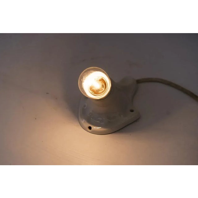 1920s Small Art Deco Porceilain Wall Lamp, Germany, 1920s For Sale - Image 5 of 10