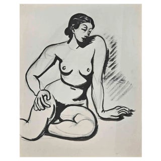 Jean Delpech, Nude, Original Watercolour, Mid-20th Century For Sale
