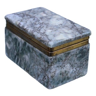 Gray Marble Jewelry Box, 1960s For Sale