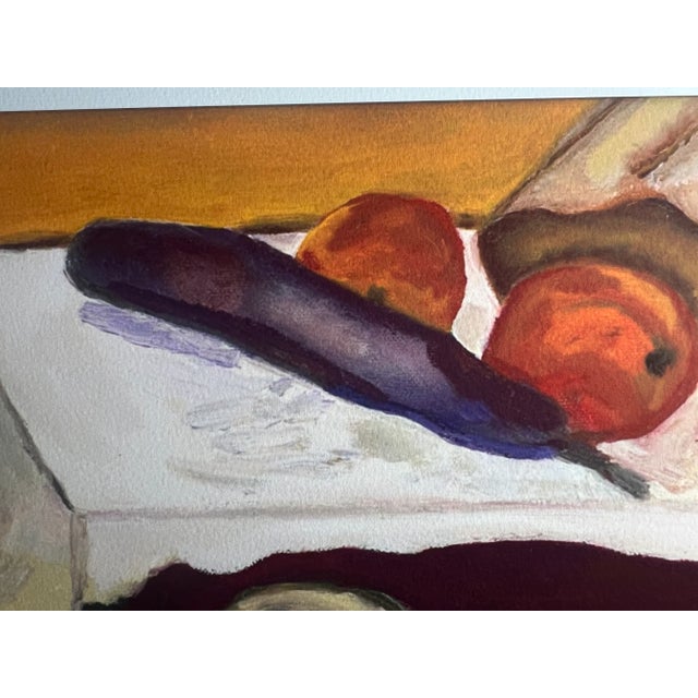 French Paper Bag With Fruit on Table Lithograph by Jessica Alexander For Sale - Image 3 of 9