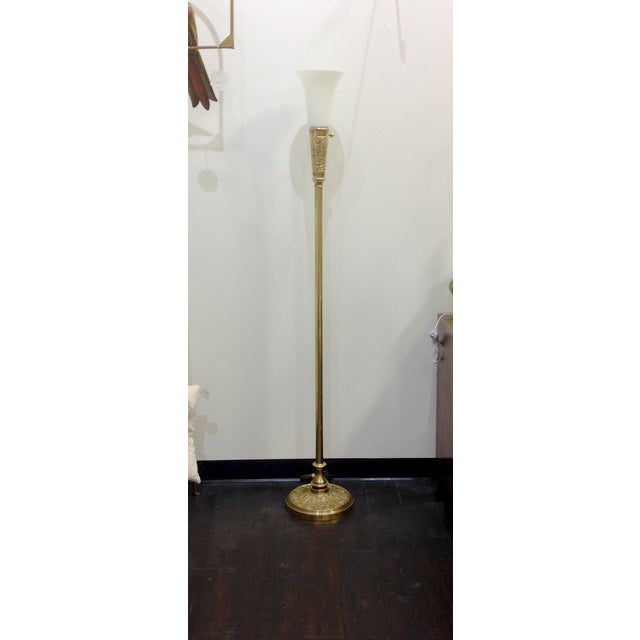 Brass Stiffel Torchiere Floor Lamp Chairish