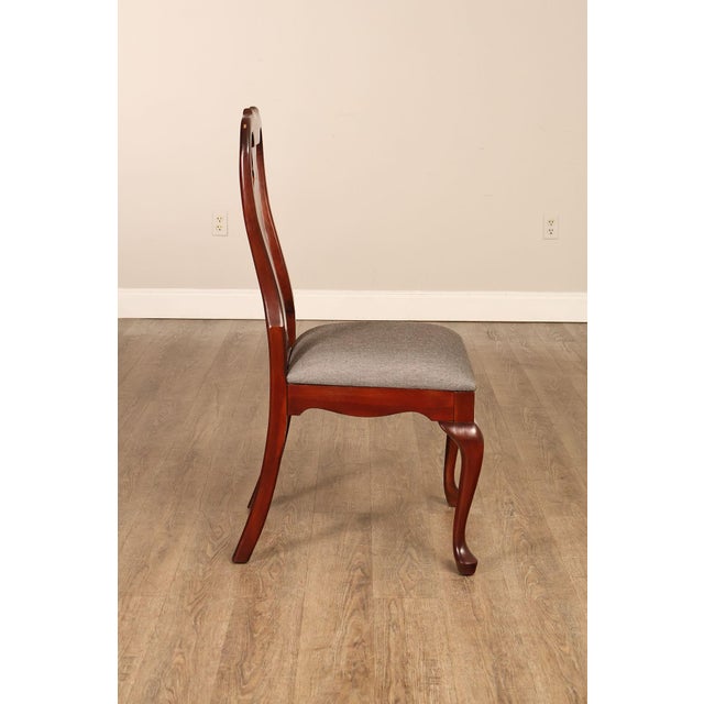Queen Anne Style Set Of Four Cherry Side Dining Chairs For Sale - Image 14 of 18