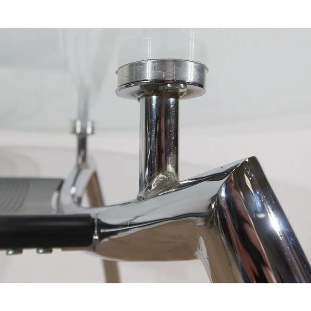 Vintage Chrome and Glass Metal Table, 1970s For Sale - Image 11 of 14