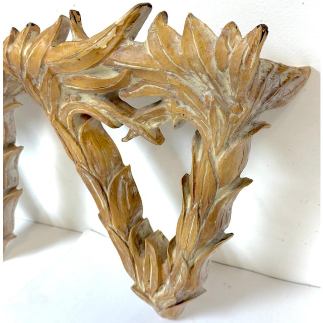 Pair of Serge Roche–Style Palmette Wall Brackets / Shelves For Sale - Image 13 of 18