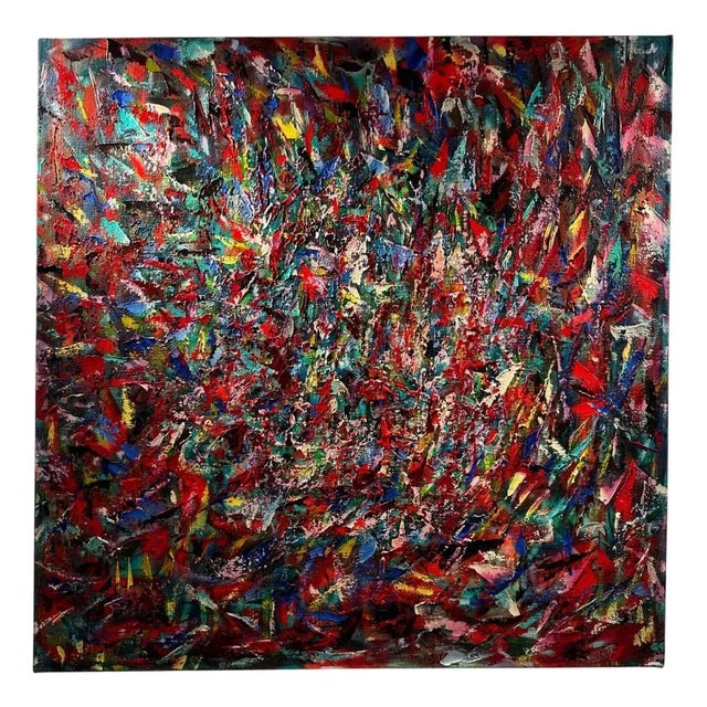 Jon Atac, Expressions, 1990, Large Oil on Canvas For Sale - Image 14 of 14
