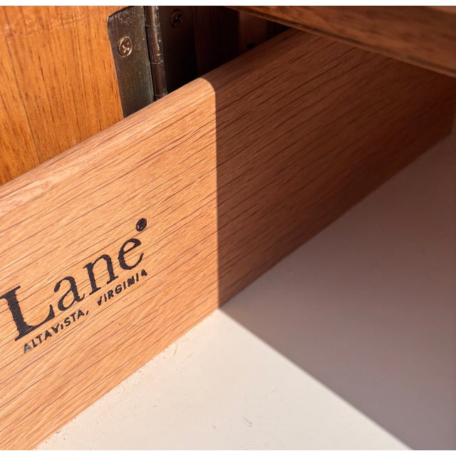 Late 20th Century Roland Carter for Lane Alpha Burl Credenza For Sale - Image 11 of 11