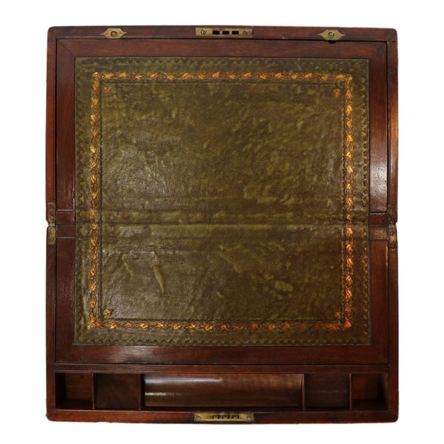 Animal Skin Antique Lap Desk With Stand For Sale - Image 7 of 11