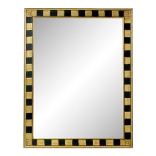 Friedman Brothers Chequers Mirror in Classic Gold and Black - 31"x43" For Sale