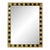 Friedman Brothers Chequers Mirror in Classic Gold and Black - 31"x43" For Sale