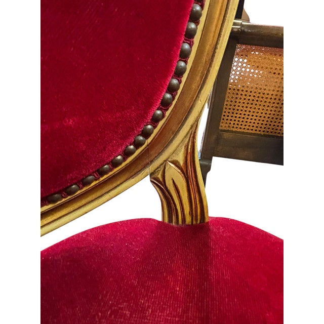 Early 20th Century Historic Philadelphia Orchestra Academy of Music Proscenium Box Chair With Original Brass Identifier Plaque For Sale - Image 5 of 8