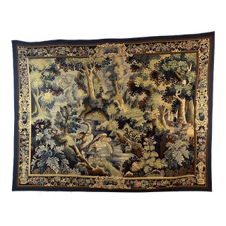 Antique 1900s French Verdure Tapestry For Sale