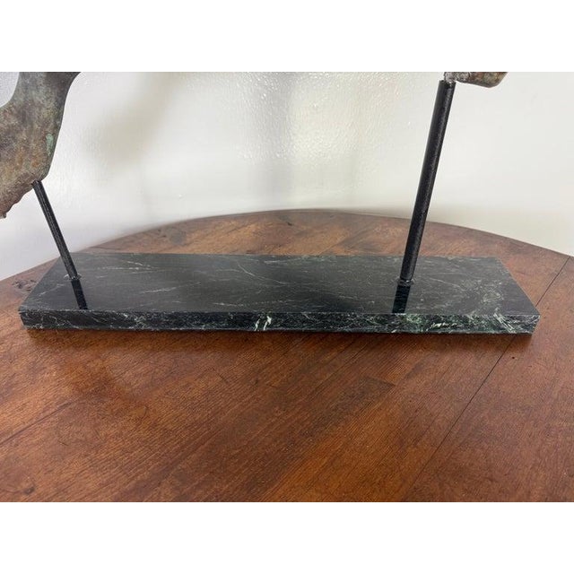 Metal Vintage Copper Leaping Stag Weathervane, Distressed Patina, 1940s For Sale - Image 7 of 13