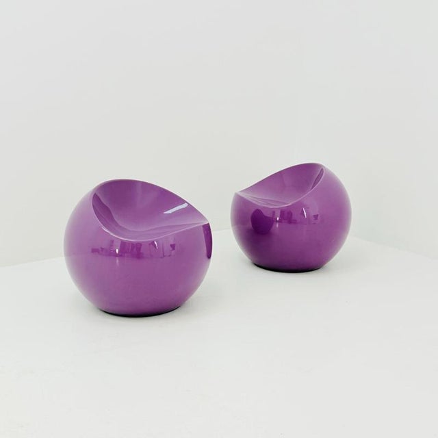 Mid-Century Ball Chair Dupont Stool by Finn Stone, Belgium, 1980s For Sale - Image 6 of 13