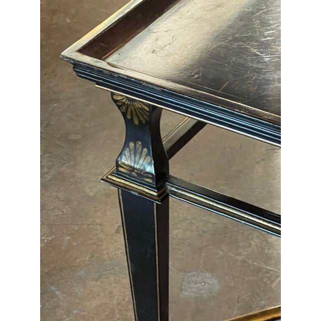 Vintage English Chinoiserie Lacquered Coffee Table For Sale - Image 4 of 8