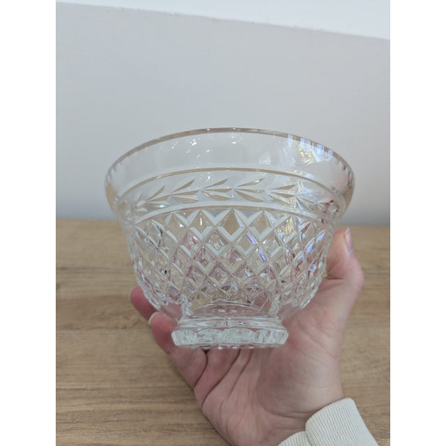 Contemporary Late 20th Century Rogaska Slovenia Gallia Crystal Footed Dessert Bowl 6'' For Sale - Image 3 of 8