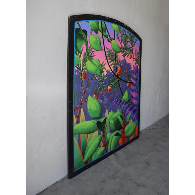 Black Tropical Foliage Caribbean Paintings, Signed 1993 - Set of 3 For Sale - Image 8 of 12