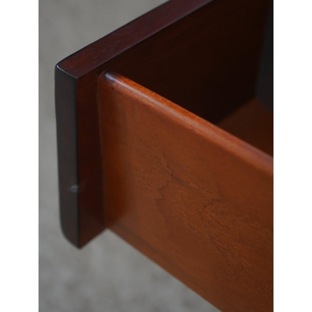 Henredon Henredon Rustic Finish 2 Drawer Serving Table For Sale - Image 4 of 17