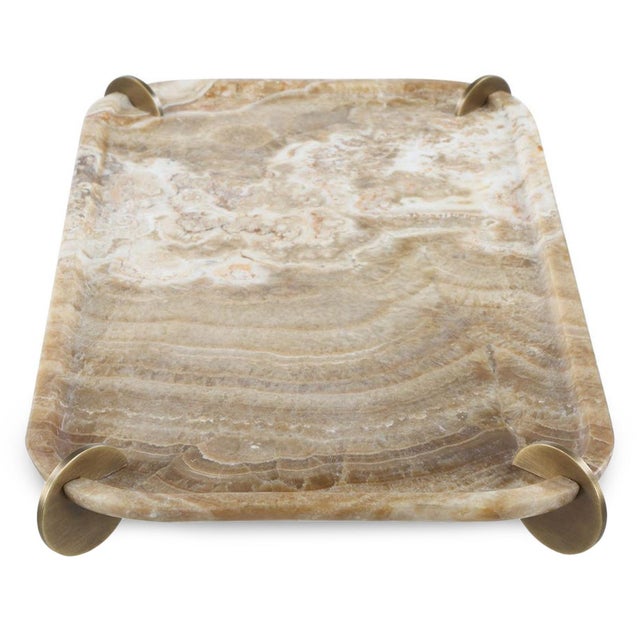Contemporary Marble Brass Coin Tray For Sale - Image 3 of 6
