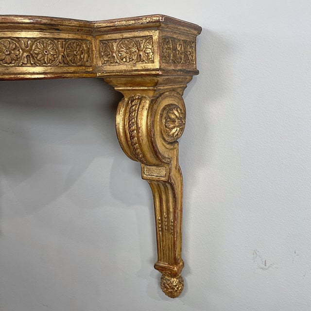 French Late 18th Century Louis XVI Gilt-Wood Console 'As Wall Bracket' For Sale - Image 3 of 4
