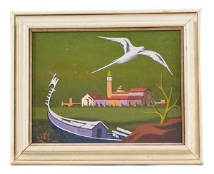 Romano Vitali, Landscape, 2000s, Painting, Framed