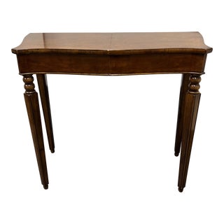 Vintage Tapered Leg Console Table For Sale