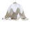 Glass Vintage Murano Glass Opaline White Clear Ruffled Tulip 1 Light Chandelier Fixture For Sale - Image 7 of 7