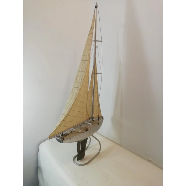 Modern Vintage Italian Sailing Boat by Valberan, 1950s For Sale - Image 3 of 15