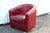 Club Swivel Chair Burgundy leather Lounge Accent armchair Living room furniture Bedroom Office Burgundy leather. Time...