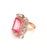 Bochic “Capri” Vintage Pink Topaz & Tanzanite Cocktail Ring in 18K Gold & Silver A Bold Italian Riviera Statement Jewel An...