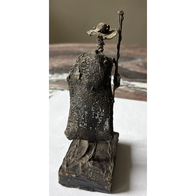 This is an original, vintage John Flavius/ Alfred Weekes Wire Craft folk art sculpture from Barbados. It is 7" tall and...