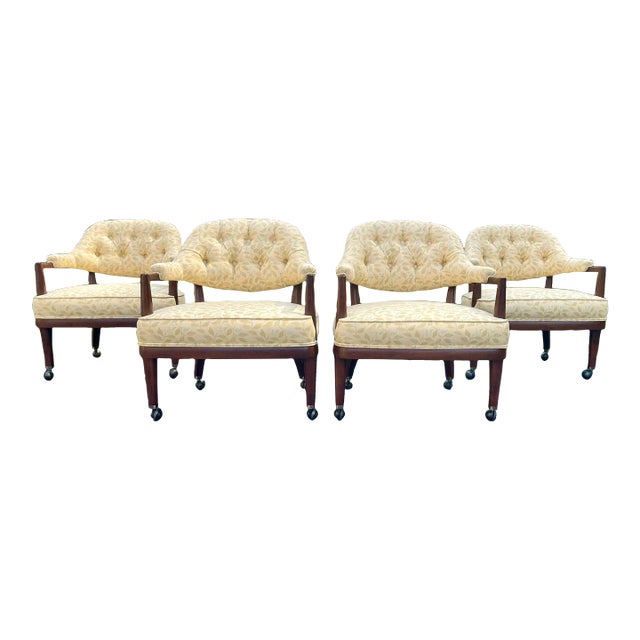 Vintage Schoonbeck Henredon Game or Lounge Chairs - Set of 4 For Sale