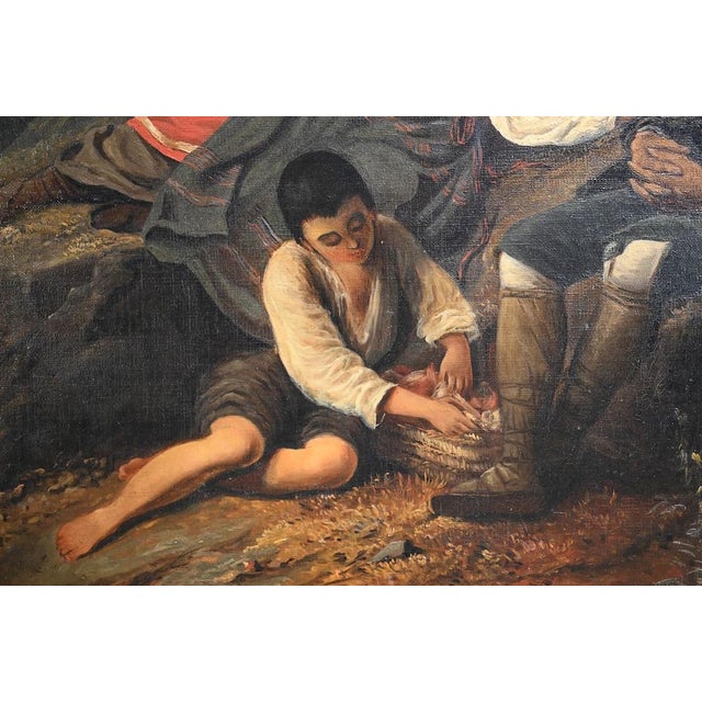 Scene with Shepherd, Mid-1800s, Oil on Canvas, Framed For Sale - Image 7 of 18