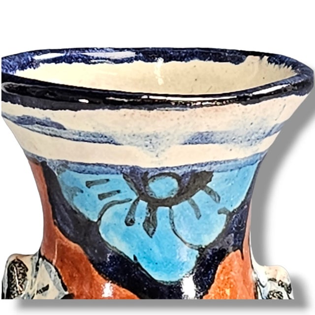 Ceramic Mexican Ceramic Sun Vase Home Décor Vase For Sale - Image 7 of 13