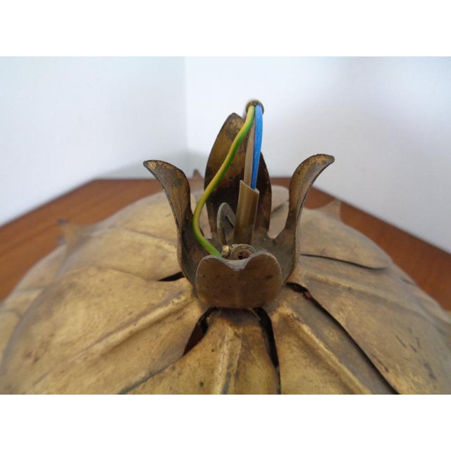 Large Golden Lotus Ceiling Lamp from Hans Kögl, Germany, 1960s For Sale - Image 16 of 18