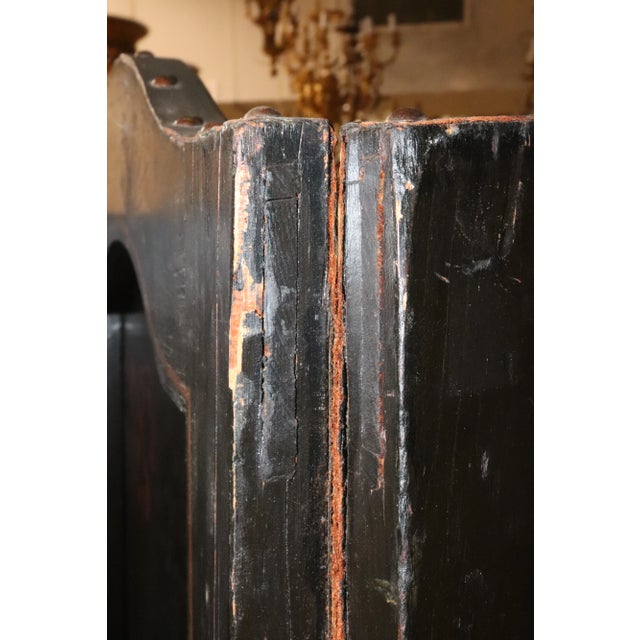 19th Century Hand Painted Floor Screen With Six Portraits For Sale - Image 12 of 12